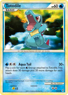 Totodile Common card from Call of Legends