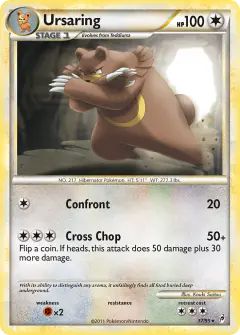 Ursaring Rare card from Call of Legends
