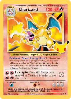 Charizard Classic Collection card from Celebrations