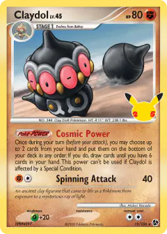 Claydol Classic Collection card from Celebrations