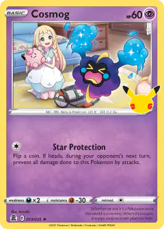 Cosmog Rare card from Celebrations
