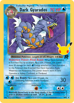 Dark Gyarados Classic Collection card from Celebrations