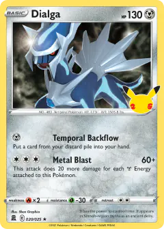 Dialga Rare card from Celebrations