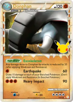 Donphan Classic Collection card from Celebrations