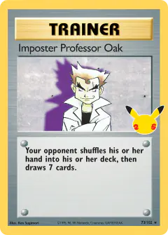 Imposter Professor Oak Classic Collection card from Celebrations
