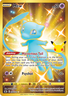 Mew Rare Holo card from Celebrations