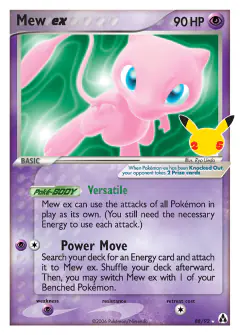 Mew ex Classic Collection card from Celebrations