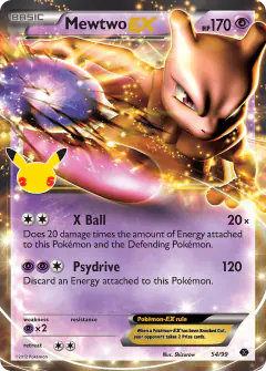 Mewtwo-EX Classic Collection card from Celebrations