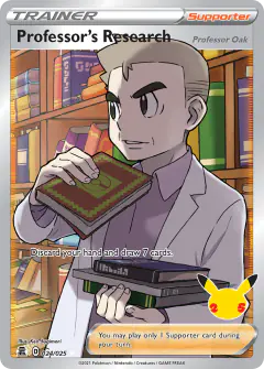 Professor's Research (Professor Oak) Rare Ultra card from Celebrations