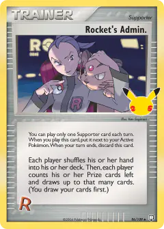 Rocket's Admin. Classic Collection card from Celebrations