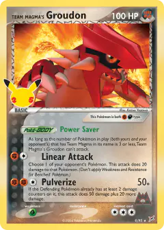 Team Magma's Groudon Classic Collection card from Celebrations