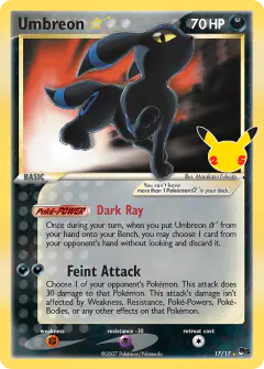 Umbreon ★ Classic Collection card from Celebrations