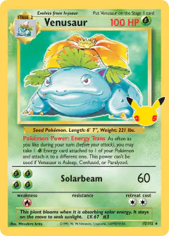 Venusaur Classic Collection card from Celebrations