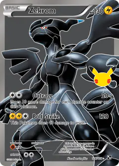 Zekrom Classic Collection card from Celebrations