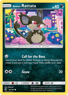 Alolan Rattata Common card from Celestial Storm