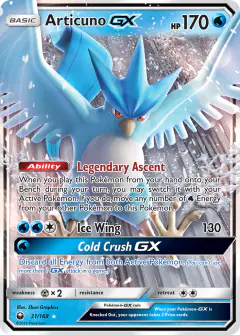 Articuno-GX Rare Holo GX card from Celestial Storm