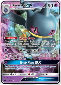 Banette-GX Rare Holo GX card from Celestial Storm