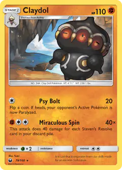 Claydol Rare card from Celestial Storm