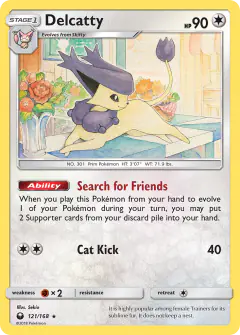 Delcatty Rare Holo card from Celestial Storm