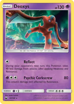 Deoxys Rare card from Celestial Storm