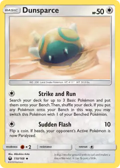Dunsparce Uncommon card from Celestial Storm