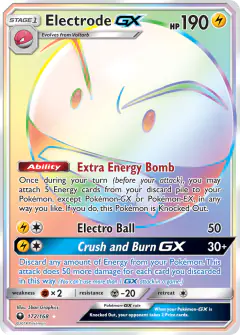 Electrode-GX Rare Rainbow card from Celestial Storm