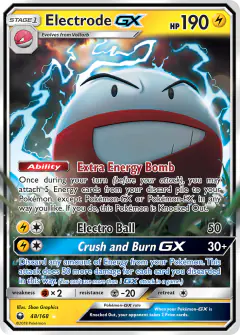Electrode-GX Rare Holo GX card from Celestial Storm