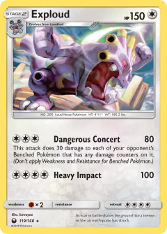 Exploud Rare card from Celestial Storm