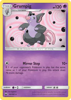 Grumpig Rare card from Celestial Storm