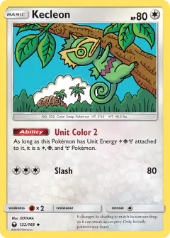 Kecleon Uncommon card from Celestial Storm