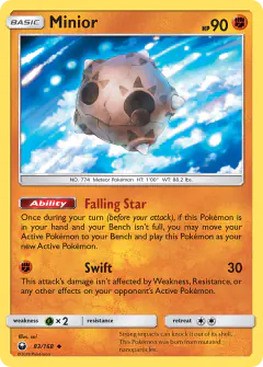 Minior Uncommon card from Celestial Storm
