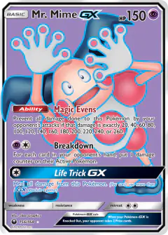 Mr. Mime-GX Rare Ultra card from Celestial Storm