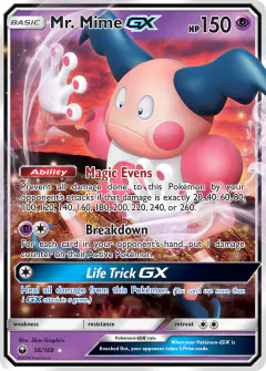 Mr. Mime-GX Rare Holo GX card from Celestial Storm