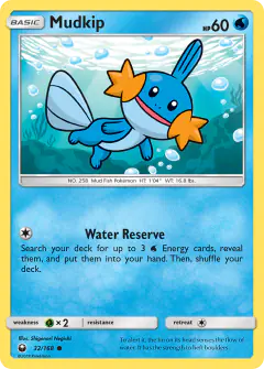 Mudkip Common card from Celestial Storm
