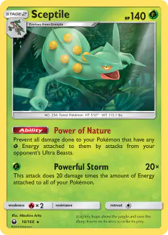 Sceptile Rare card from Celestial Storm