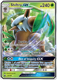 Shiftry-GX Rare Holo GX card from Celestial Storm