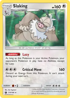 Slaking Rare Holo card from Celestial Storm