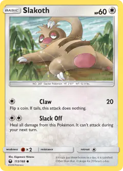 Slakoth Common card from Celestial Storm