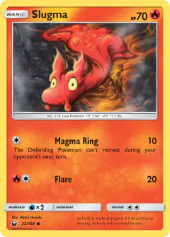 Slugma Common card from Celestial Storm