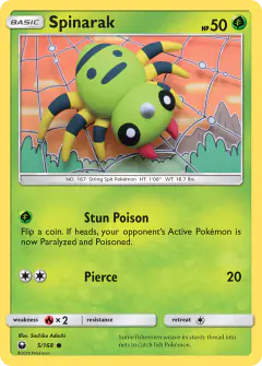 Spinarak Common card from Celestial Storm
