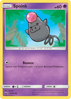 Spoink Common card from Celestial Storm