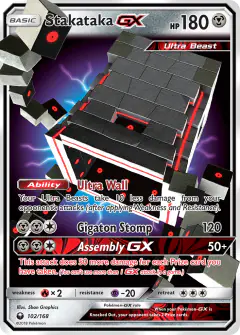 Stakataka-GX Rare Holo GX card from Celestial Storm