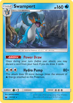 Swampert Rare card from Celestial Storm