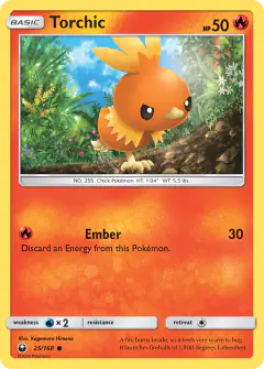 Torchic Common card from Celestial Storm