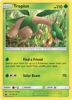 Tropius Uncommon card from Celestial Storm