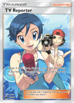 TV Reporter Rare Ultra card from Celestial Storm