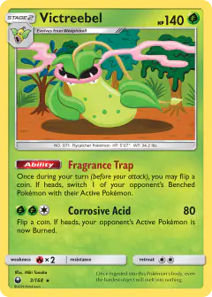 Victreebel Rare Holo card from Celestial Storm