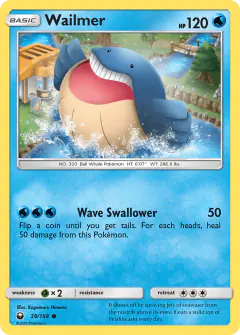 Wailmer Common card from Celestial Storm