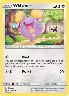 Whismur Common card from Celestial Storm