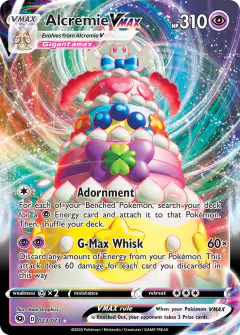 Alcremie VMAX Rare Holo VMAX card from Champion's Path
